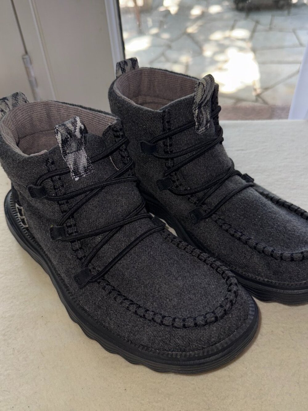 Hey Dude Women's Reyes Boot Wool Black Size 9